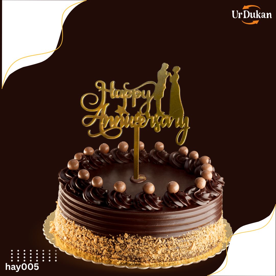 HBD39 | 5 inch  Happy anniversary Acrylic Cake Topper | Golden Colour | Party Cake Decoration (Copy) (Copy) (Copy)