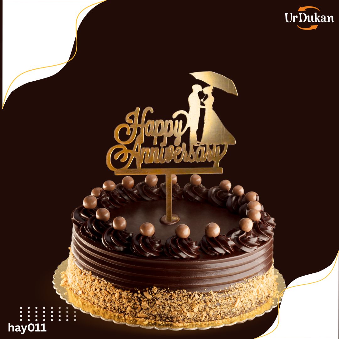 HBD41 | 5 inch  Happy anniversary Acrylic Cake Topper | Golden Colour | Party Cake Decoration (Copy) (Copy) (Copy) (Copy) (Copy)