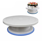 Plastic Cake Turntable | 360° Rotating Cake Decorating Stand