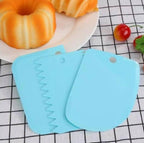 3-Piece Cake Scraper Set – Baking Icing Tools
