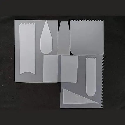 9 Pcs Flexible Cake Scraper Set – Plastic Icing & Dough Scrapers