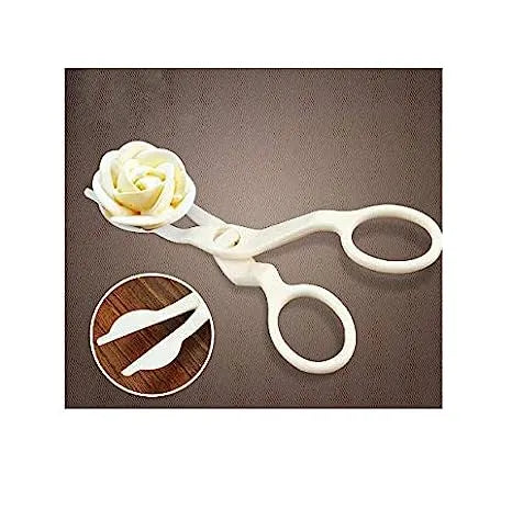 Flower Scissors for Cake Decoration – Plastic Cream Flower Making Tool
