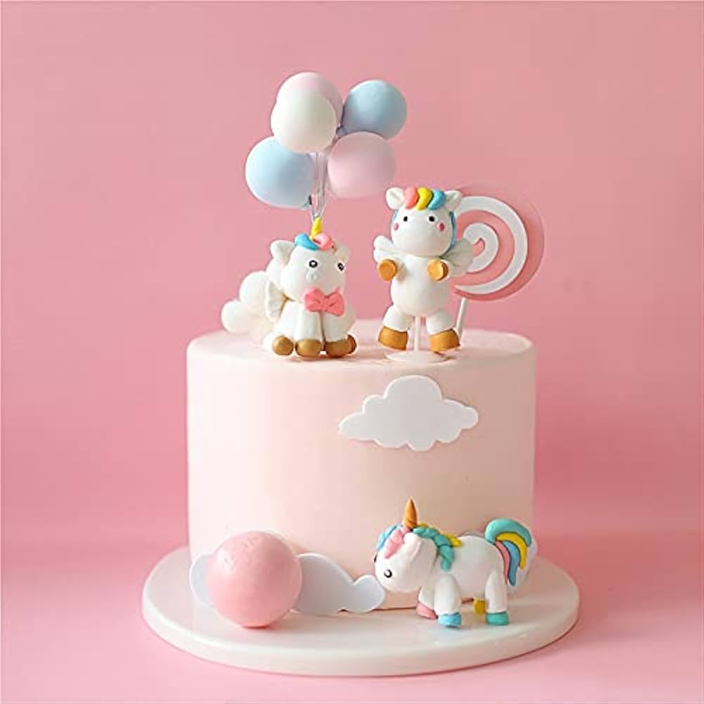 Unicorn Theme Cake Toy for Kids Birthday Cakes