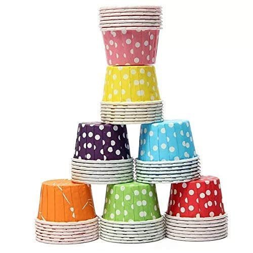 100 Pcs Bake Stable Cup Big Size | Disposable Baking Cups for Cupcake & Muffin