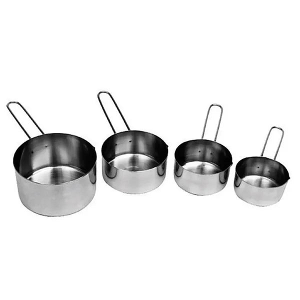 4-Piece Stainless Steel Measuring Cup Set – Kitchen Baking & Cooking Cups