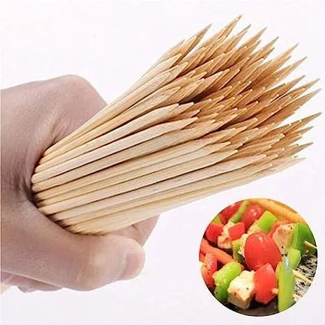 10 inch Bamboo Skewers Sticks for Grilling & BBQ – 100 pcs