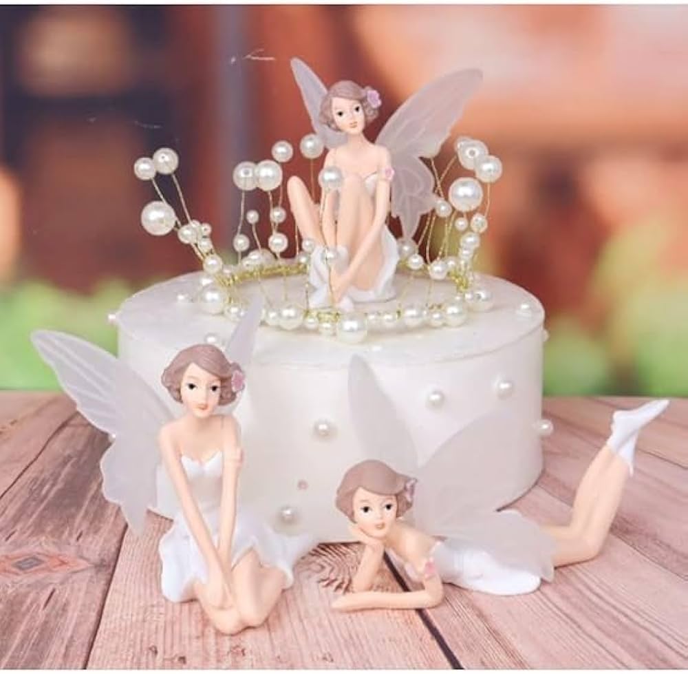 Cake Toy Fairy Set (3 Pcs) – Cute Fairy Cake Decoration for Birthday