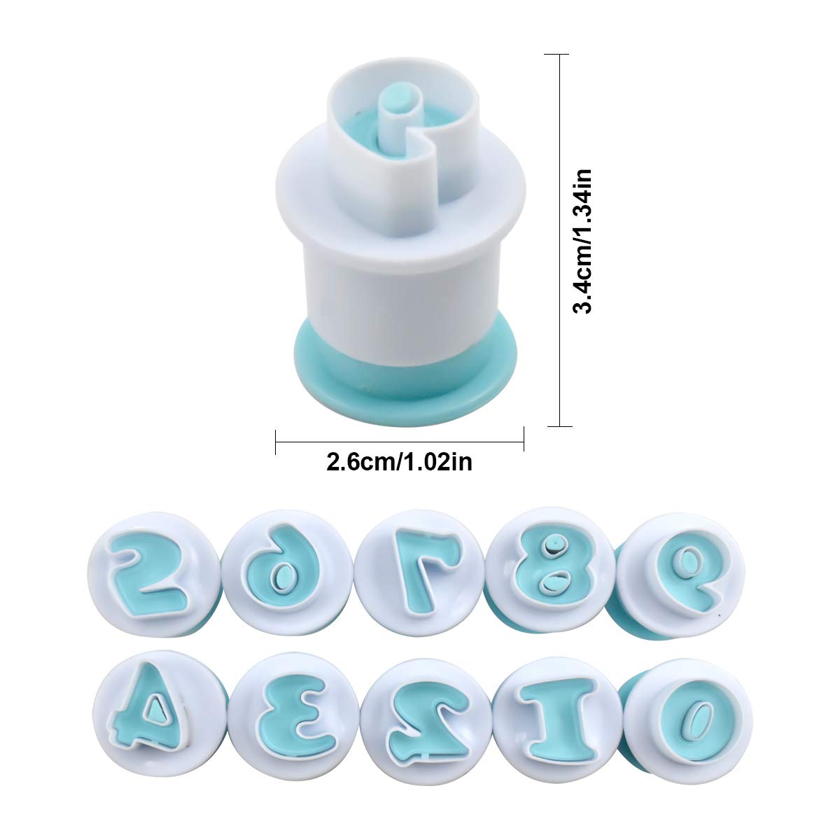 Number Fondant Cutter for Cake Decorating | Plastic Cake Number Cutter