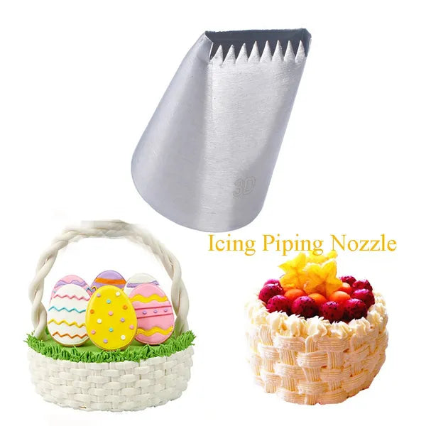 Basket Weave Piping Nozzle for Cake Decoration – Stainless Steel