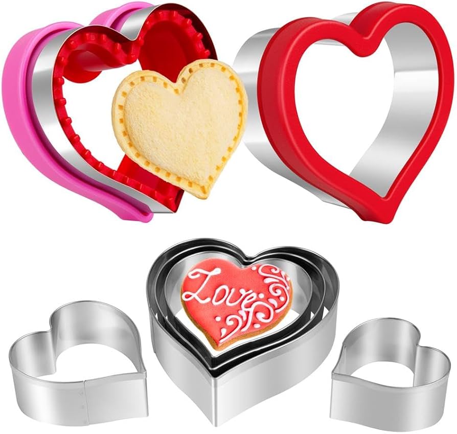 Heart Shaped Cookie & Cake Cutter Set – Baking Tools for Cakes & Cookies
