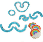Rainbow Cake Cutter – Plastic Multicolor Fondant & Cookie Cutter