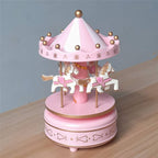 Pink Carousel Cake Topper – Birthday & Party Decoration