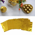 Golden Chocolate Wrapper Cut Foil – Small Size (200 Sheets) | Cake & Confectionery Packaging