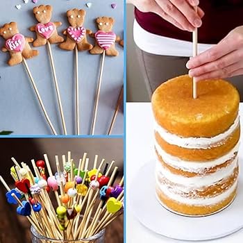 Wooden Cake Dowels Small – 50 Pieces | Cake Support Sticks