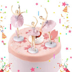 Cake Toy Ballet Doll Set (3 PCS) | Birthday Cake Decoration Topper