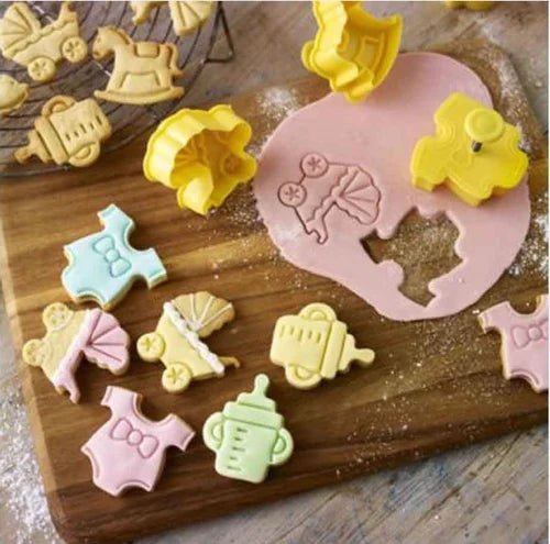Baby Shower Cake Cutter Set – Baby Theme Fondant & Cookie Cutter
