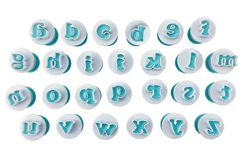 Lower Case Alphabet Fondant Cutter Set | Cake Decorating Letter Cutters (a–z)
