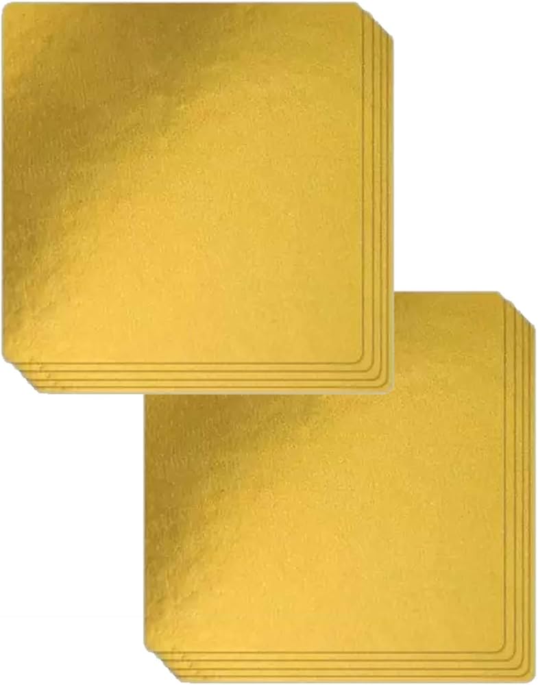 12 Inch Square MDF Cake Base (5 PCS) | Strong Reusable Cake Board