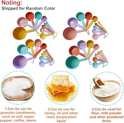 Plastic Measuring Spoons Set – Kitchen Cooking & Baking Tools