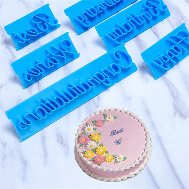 Fondant Impression Cutter – Happy Birthday, Best Wishes, Anniversary & Congratulations