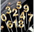 1 Golden Number Candle – Birthday & Decorative Cake Number Candle