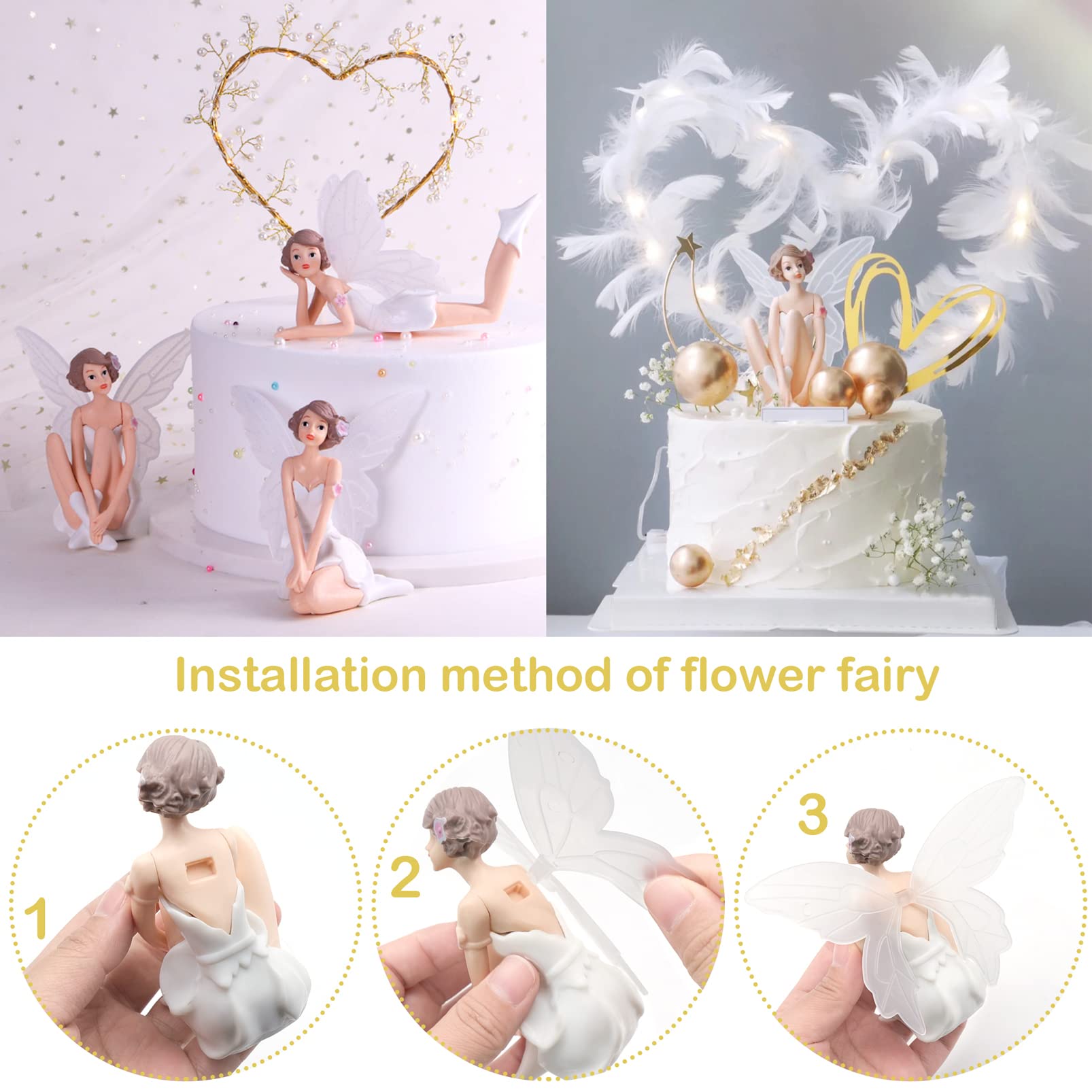 Cake Toy Fairy Set (3 Pcs) – Cute Fairy Cake Decoration for Birthday