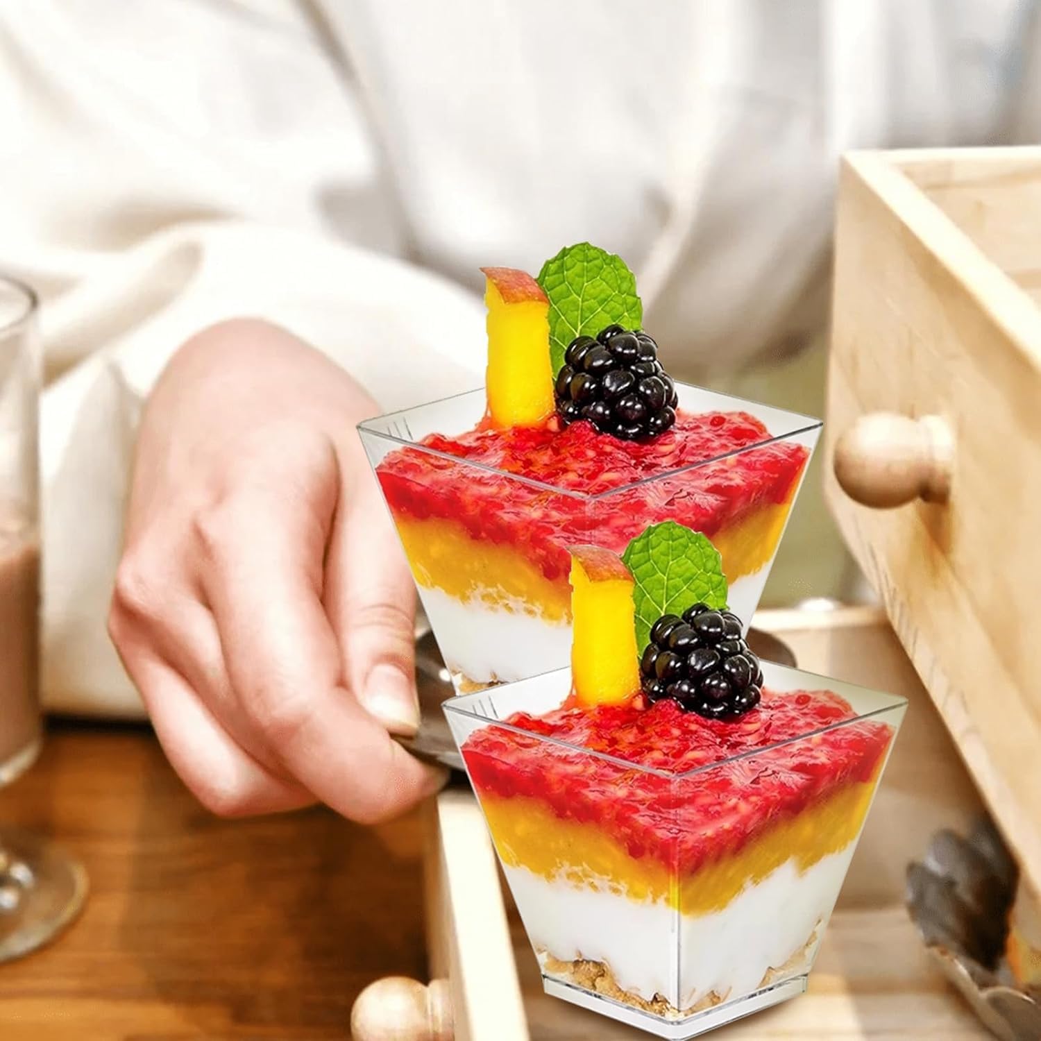 60 ml Plastic Dessert Glass | PS4 Moouse Cups | Pack of 20