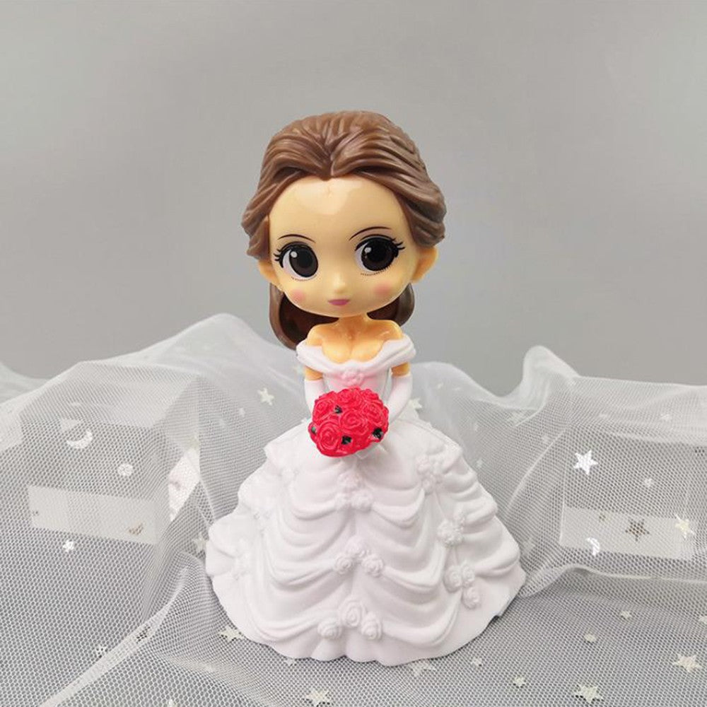 White Bride Doll Cake Topper for Birthday & Wedding Cakes