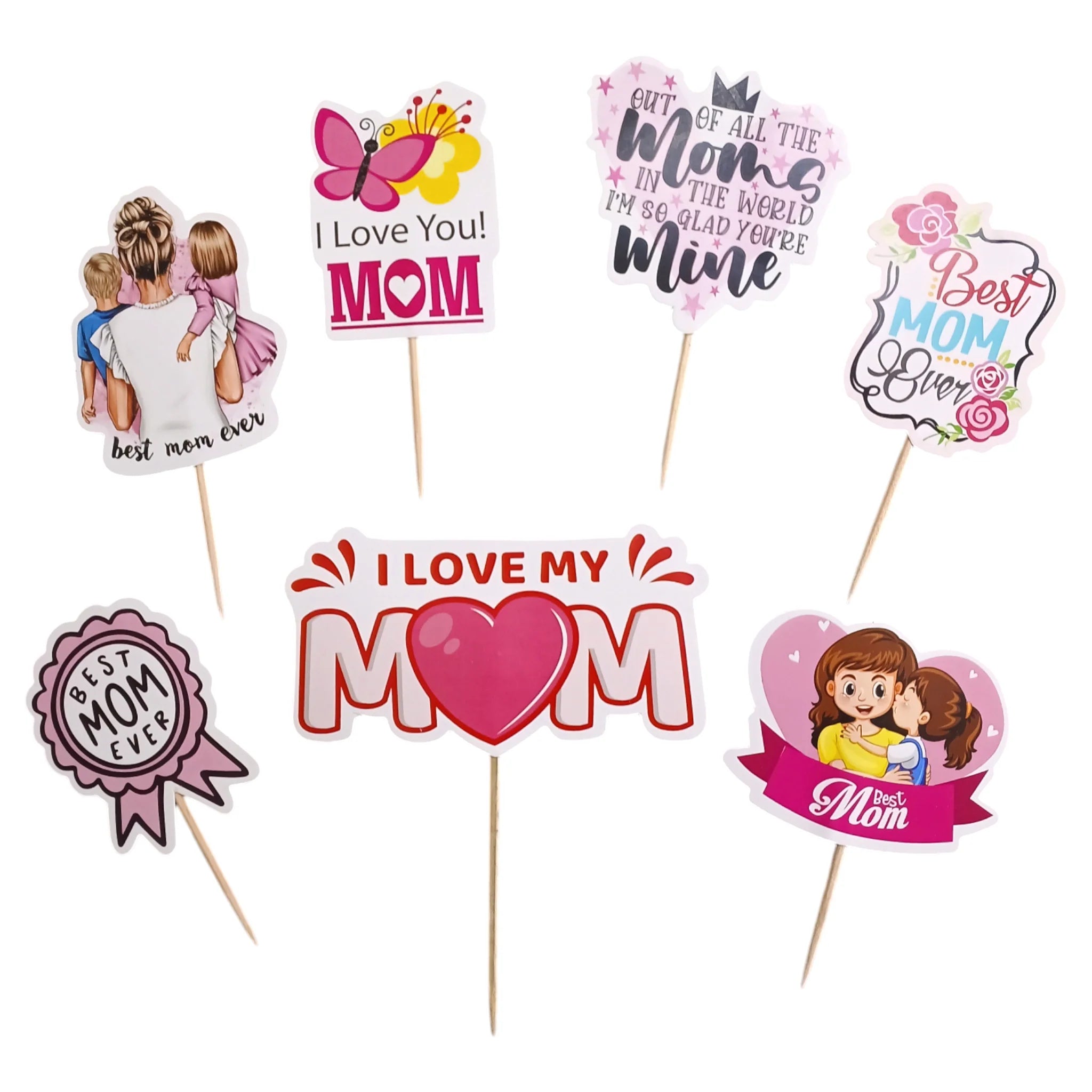 Mom Cake Topper | Elegant Cake Decoration for Birthday & Anniversary