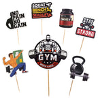 Gym Cake Topper | Fitness Themed Cake Decoration | Cake Party Supplies
