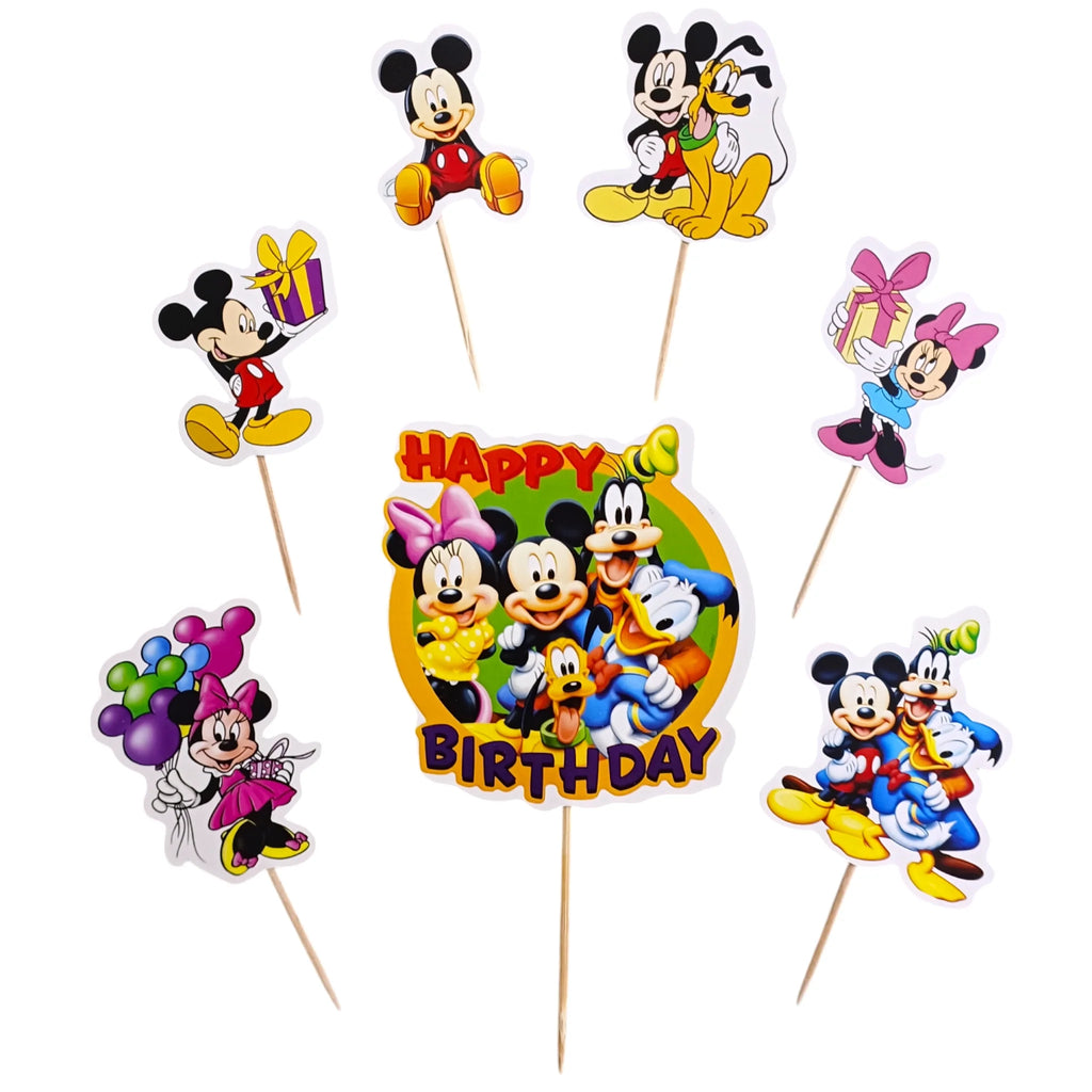 Mickey Mouse Cake Topper | Cartoon Birthday Cake Decoration | Party Cake Accessory