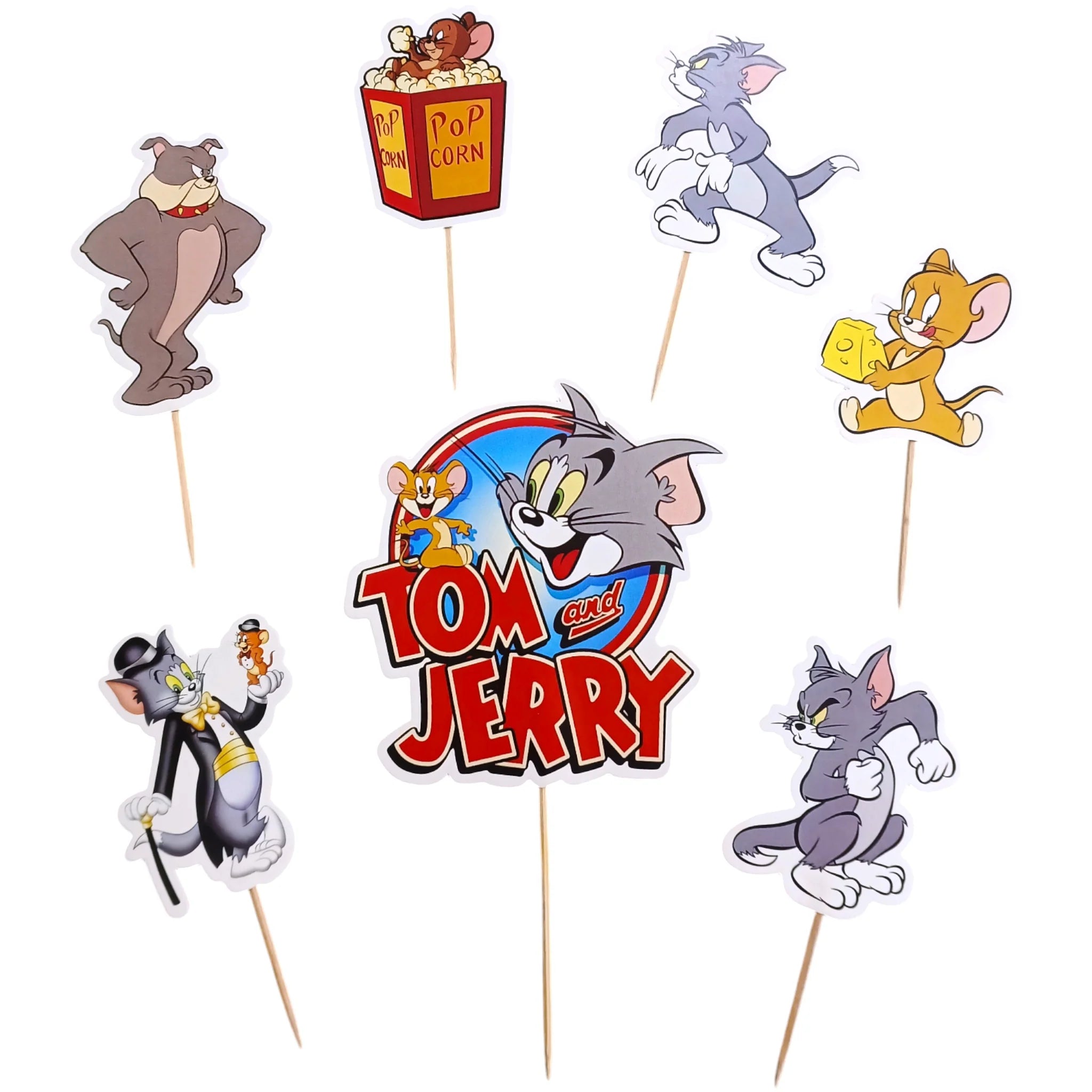 Tom and Jerry Theme Cake Topper for Birthday Cake | Cartoon Cake Decoration