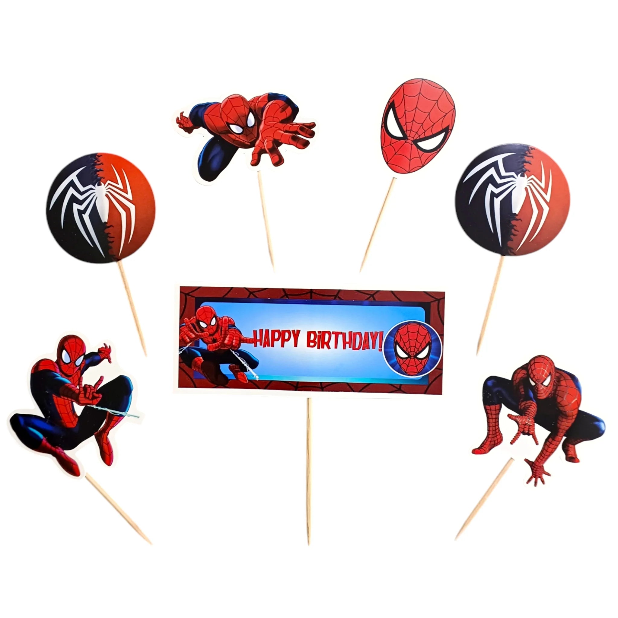 Spiderman Cake Topper | Kids Birthday Cake Decoration | Party Cake Accessory