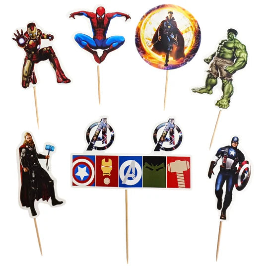 Super Hero Theme Cake Topper | Birthday Cake Decoration for Kids | Non-Acrylic
