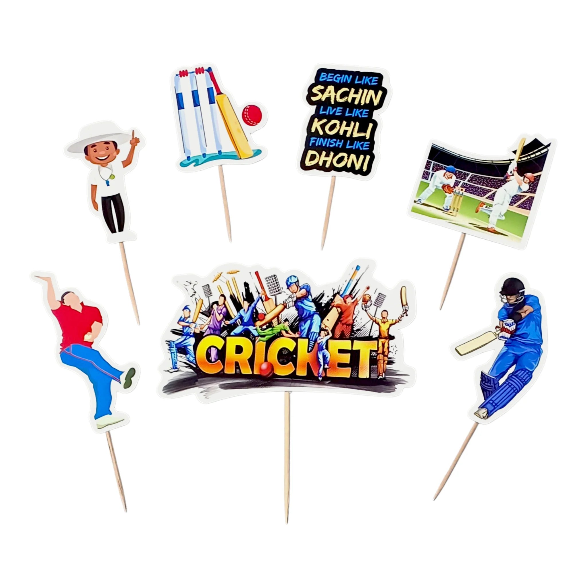 Cricket Cake Topper | Birthday & Sports Theme Cake Decoration | Cake Material