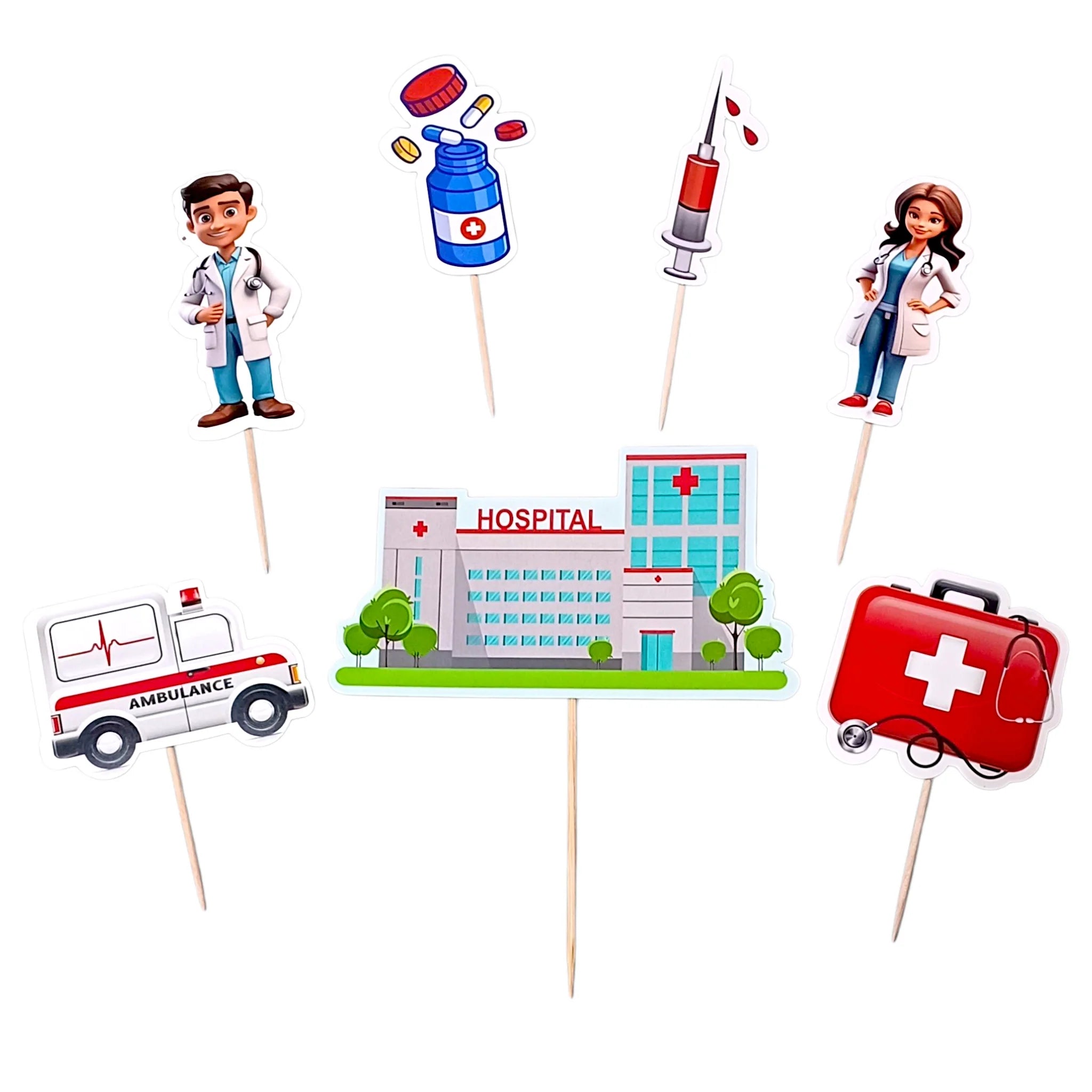 Doctor Theme Cake Topper for Birthday & Graduation | Medical Cake Decoration