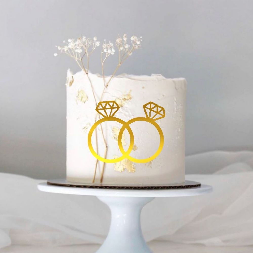 SD20 |  Side Acrylic Heart Cake Topper For Birthday Wedding Engagement & Anniversary  Celebration Cakes