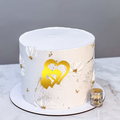 SD15 | (Pack of 2 Pc) Side Acrylic Heart Cake Topper For Birthday Wedding Engagement & Anniversary  Celebration Cakes