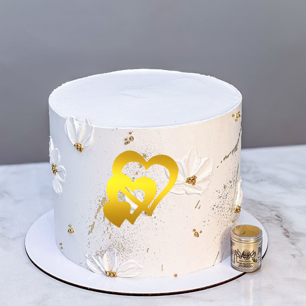 SD15 | (Pack of 2 Pc) Side Acrylic Heart Cake Topper For Birthday Wedding Engagement & Anniversary  Celebration Cakes