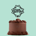 Black Glitter Cake Topper P2 – Sparkling Birthday & Celebration Decor