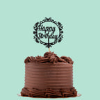 Black Glitter Happy Birthday Cake Topper | P1 Birthday Decoration