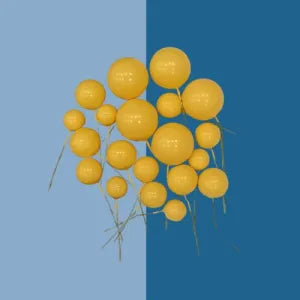 20 Pcs Yellow Faux Balls | Cake Decoration Supplies