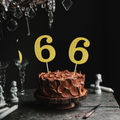 6 Number Glitter Paper  Cake Topper – Birthday & Anniversary Decoration