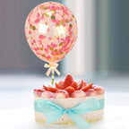 Confetti Single Balloon Cake Topper for Birthday & Anniversary Cake