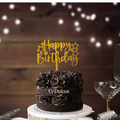 Pack of 5pc | S17  | 3 inch Happy Birthday Acrylic Cake Topper | Golden Colour | Party Cake Decoration