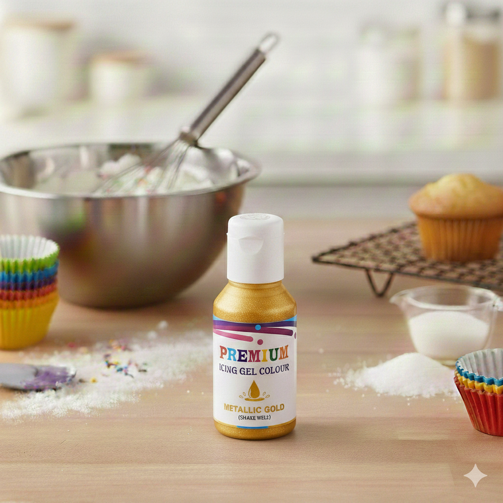 Gel Colour Premium Metallic Gold | Bake Haven