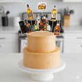 Liquor Theme Cake Topper | Bar Party & Birthday Cake Decoration