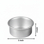 5*2 Inch Aluminium Round Cake Tin | Baking Cake Mould