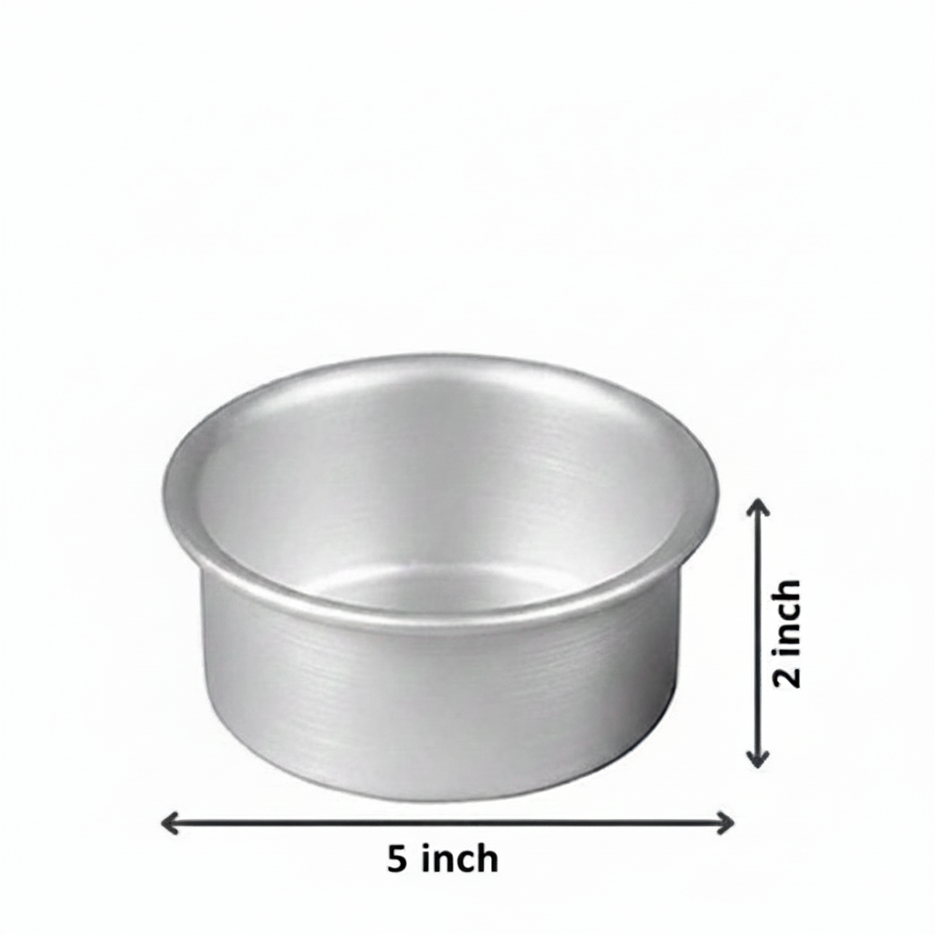 5*2 Inch Aluminium Round Cake Tin | Baking Cake Mould