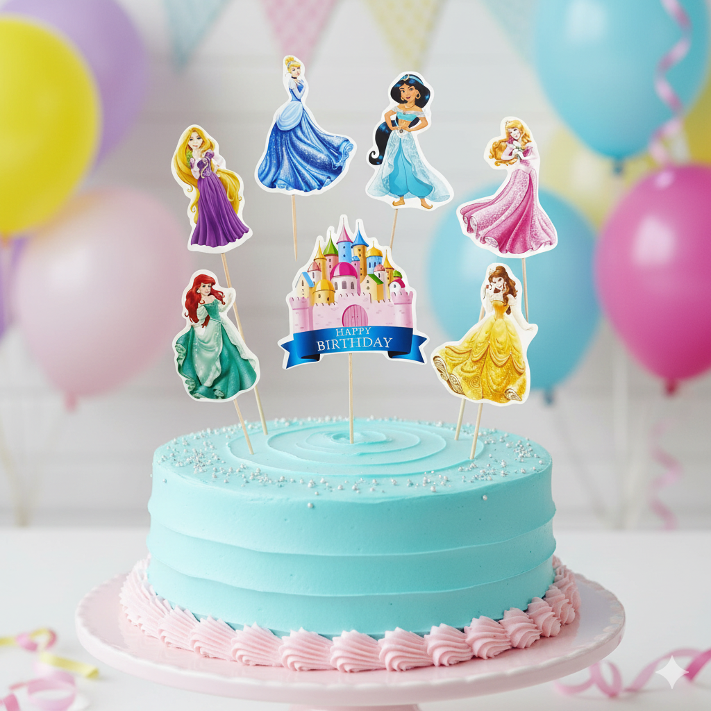 Princess Cake Topper | Birthday Cake Decoration | Party Cake Topper for Kids